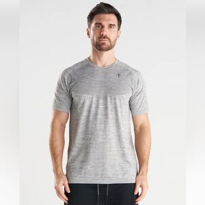 THREE NAILS Men’s Seamless Tee - Grey Marl - XL